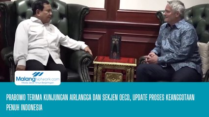 Prabowo Terima Kunjungan Airlangga Hartarto dan Sekjen OCED, Update Proses Keanggotaan Penuh Indonesia
