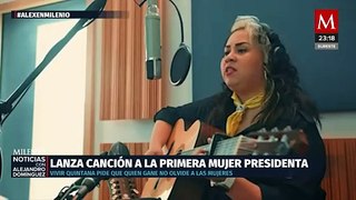 Vivir Quintana, conocida cantautora en pro d lanza canción a la primera mujer presidenta
