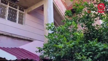 Çamaşır makinesine giren yılana ekipler müdahale etti