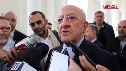 De Luca: «Il saluto di Meloni? Ha mostrato la sua nuova e vera identità, concordiamo»