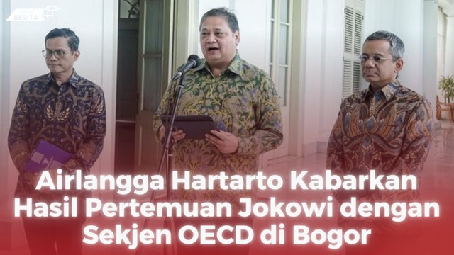 Airlangga Hartarto Kabarkan Hasil Pertemuan Jokowi dengan Sekjen OECD di Bogor