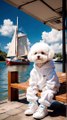 Puppy also has a dream to travel to the sea. #dog #animals #smartpet #smartdog #cutepets #bichonfrise.