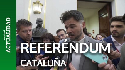 Gabriel Rufián dice que el referéndum será la "próxima parada" tras la amnistía