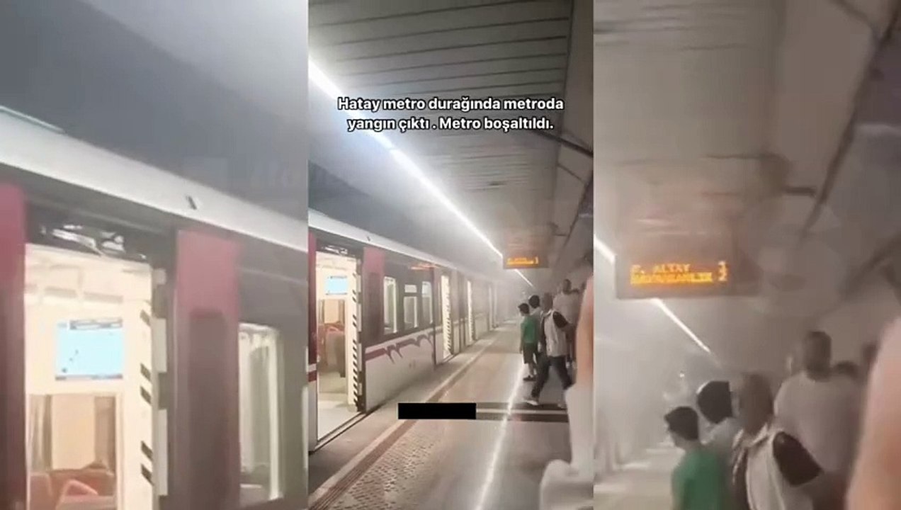 Sondakika | İzmir Hatay Metro durağında yangın