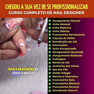 CURSO Nail Designer – Escola de Unhas Profissionais.