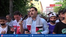 Siverek'te İsrail'in Refah çadır kampına saldırısı sessiz yürüyüş ile protesto edildi