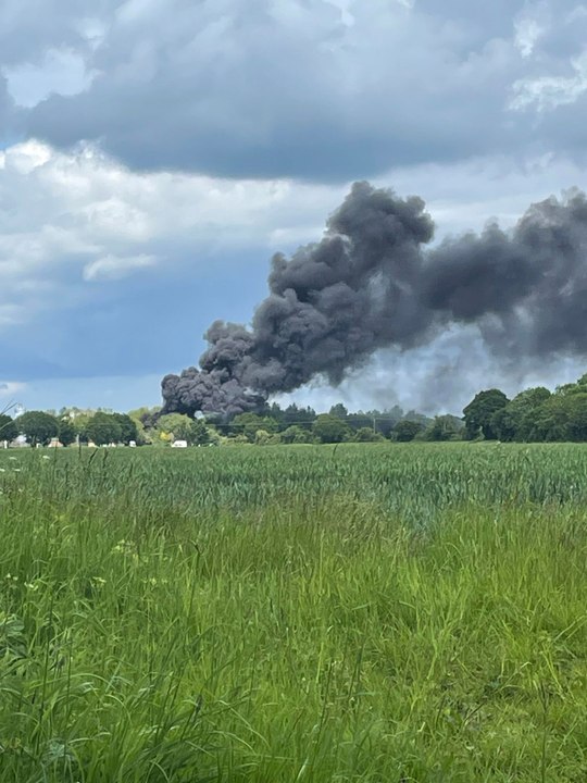 Rushall fire footage
