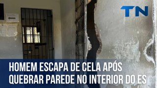 Homem escapa de cela após quebrar parede no interior do ES