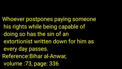 Daily Hadith about capable right