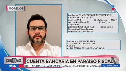 Destapan cuenta en paraíso fiscal de un funcionario de Morelos