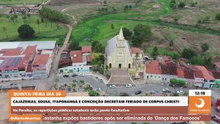 Cajazeiras, Conceição, Itaporanga e Sousa confirmam feriado de Corpus Christi; veja os detalhes