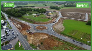 Les travaux du nouveau rond-point de Ciney prennent du retard...