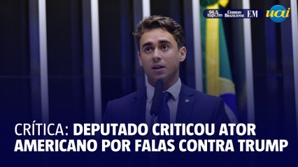 Nikolas Ferreira critica ator por falas contra ex presidente