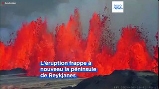 Islande : nouvelle éruption volcanique au nord de Grindavik