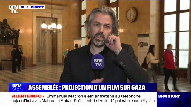 Film sur Gaza diffusé à l'Assemblée: Aymeric Caron (apparenté LFI) dénonce un désintérêt d'une grande part des députés , qui majoritairement expriment un soutien inconditionnel à Israël depuis le 7 octobre