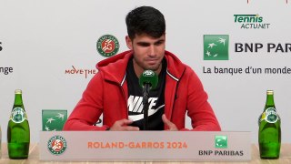Tennis - Roland-Garros 2024 - Carlos Alcaraz gets scared : “I had to fight”