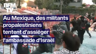 Au Mexique, des militants propalestiniens tentent d'assiéger l’ambassade d’Israël