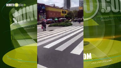 Así está la Av. Oriental por manifestación de taxistas en Medellín
