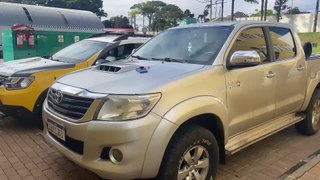 Hilux roubada em crime violento é recuperada pela PM após diligências