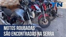 Motos roubadas são encontradas na serra