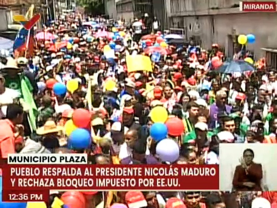 Miranda | Habitantes de Guarenas marchan en rechazo a las sanciones imperialistas de los EE.UU.