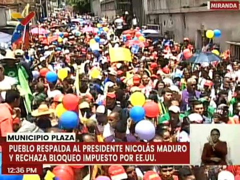Miranda | Habitantes de Guarenas marchan en rechazo a las sanciones imperialistas de los EE.UU.