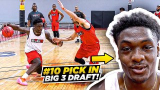 Nas DESTROYS EVERYONE 1v1 at The Big 3 Combine & Gets DRAFTED #10... Ceez COOKS!