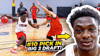 Nas DESTROYS EVERYONE 1v1 at The Big 3 Combine & Gets DRAFTED #10... Ceez COOKS!