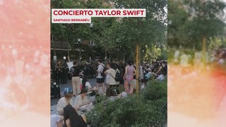 Las filas en el Santiago Bernabéu para el concierto de Taylor Swift