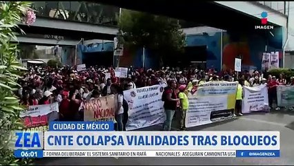 La CNTE acepta reubicar plantón por el cierre de campaña de Sheinbaum