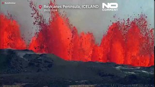 Vulcão na península de Reykjanes volta a entrar em erupção