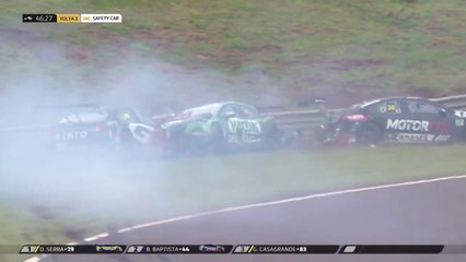 Stock Car Brasil 2024 Cascavel Race 2 Start Big Crash