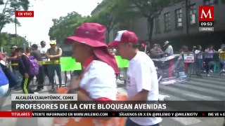 Maestros de la CNTE bloquean avenidas en el centro de CdMx