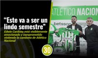 Tenía opciones de ir al exterior, pero la felicidad mía está acá Edwin Cardona, jugador de Atlético Nacional