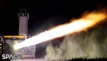 SpaceX's Raptor Engine During A 15 Degree Gimbal Test Fire