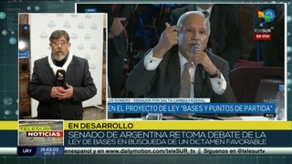 Senado de Argentina retoma debate de Ley de Bases