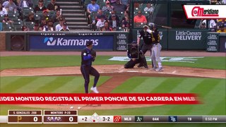 ¡Keider Montero registra el 1er ponche de su carrera en MLB!