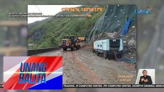 Mudslide, muling naranasan sa Bontoc-Baguio road dahil sa malakas na ulan | Unang Balita