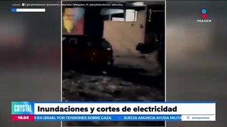 Se registran inundaciones y cortes de energía en Nuevo León
