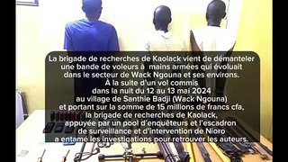 Kaolack: *6* braqueurs arrêtés, un arsenal saisi par la gendarmerie