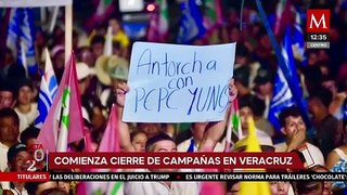 Candidatos alistan cierre de campañas con eventos masivos en Veracruz