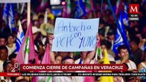 Candidatos alistan cierre de campañas con eventos masivos en Veracruz