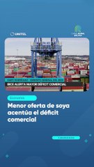 Menor oferta de soya acentúa el déficit comercial
