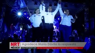 Agradece Mario Dávila la respuesta de la ciudadanía en su cierre de campaña   _ NRT noticias