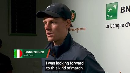 Sinner thanks Roland Garros crowd for not being partisan towards Gasquet