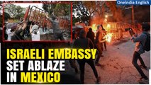 Protests Erupt in Mexico City Over Gaza Conflict, Israeli Embassy Set Ablaze | Video Out