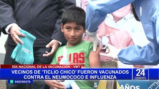 VMT: inician vacunación, casa por casa, contra la influenza y el neumococo