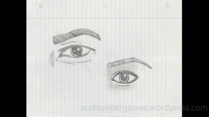 Human Eye Pencil Sketches Video #13 (05-30-2024)