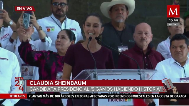 Claudia Sheinbaum inicia su mensaje de cierre de campaña en el Zócalo Capitalino