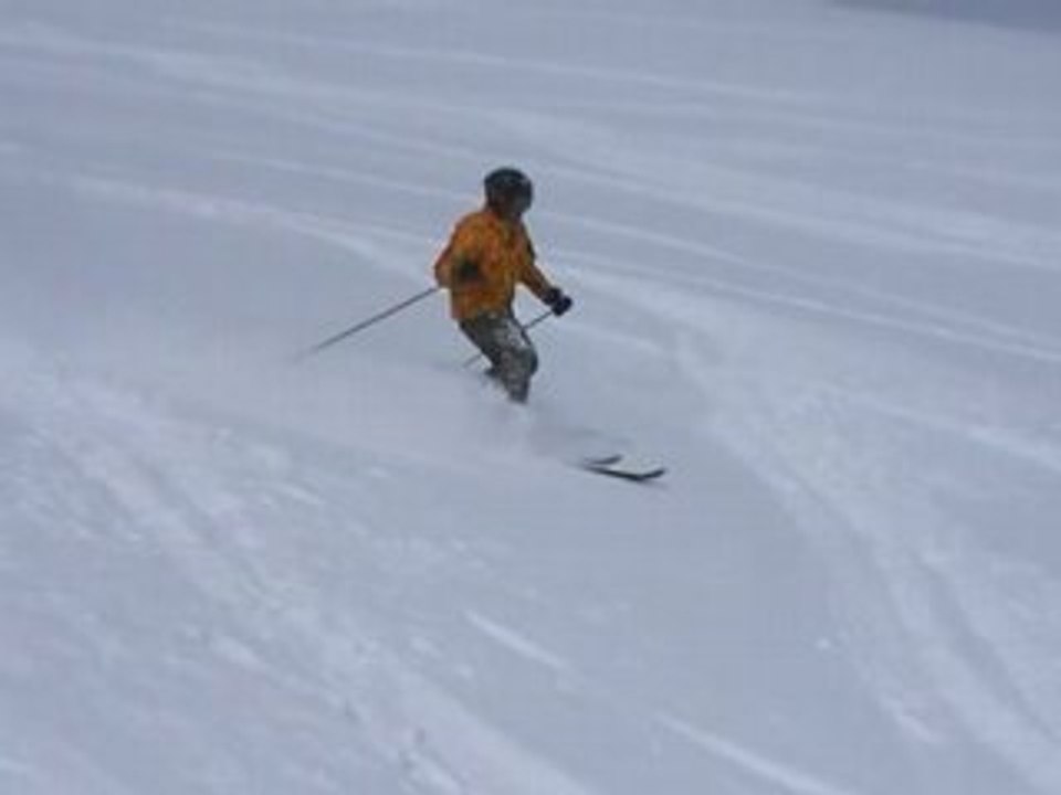 Powder telemarking Grande Motte (Tignes)
